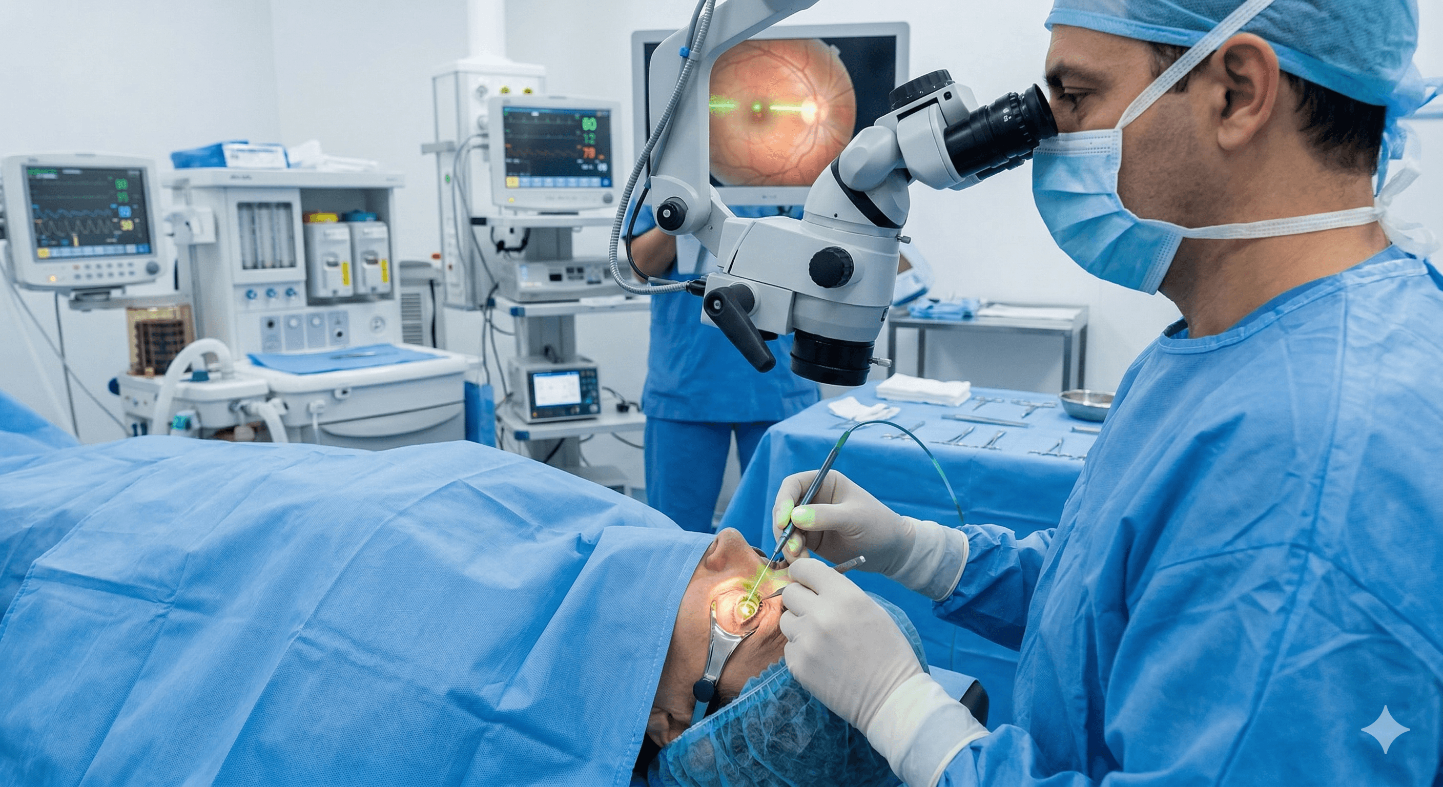 Cirugía para desprendimiento de retina con láser